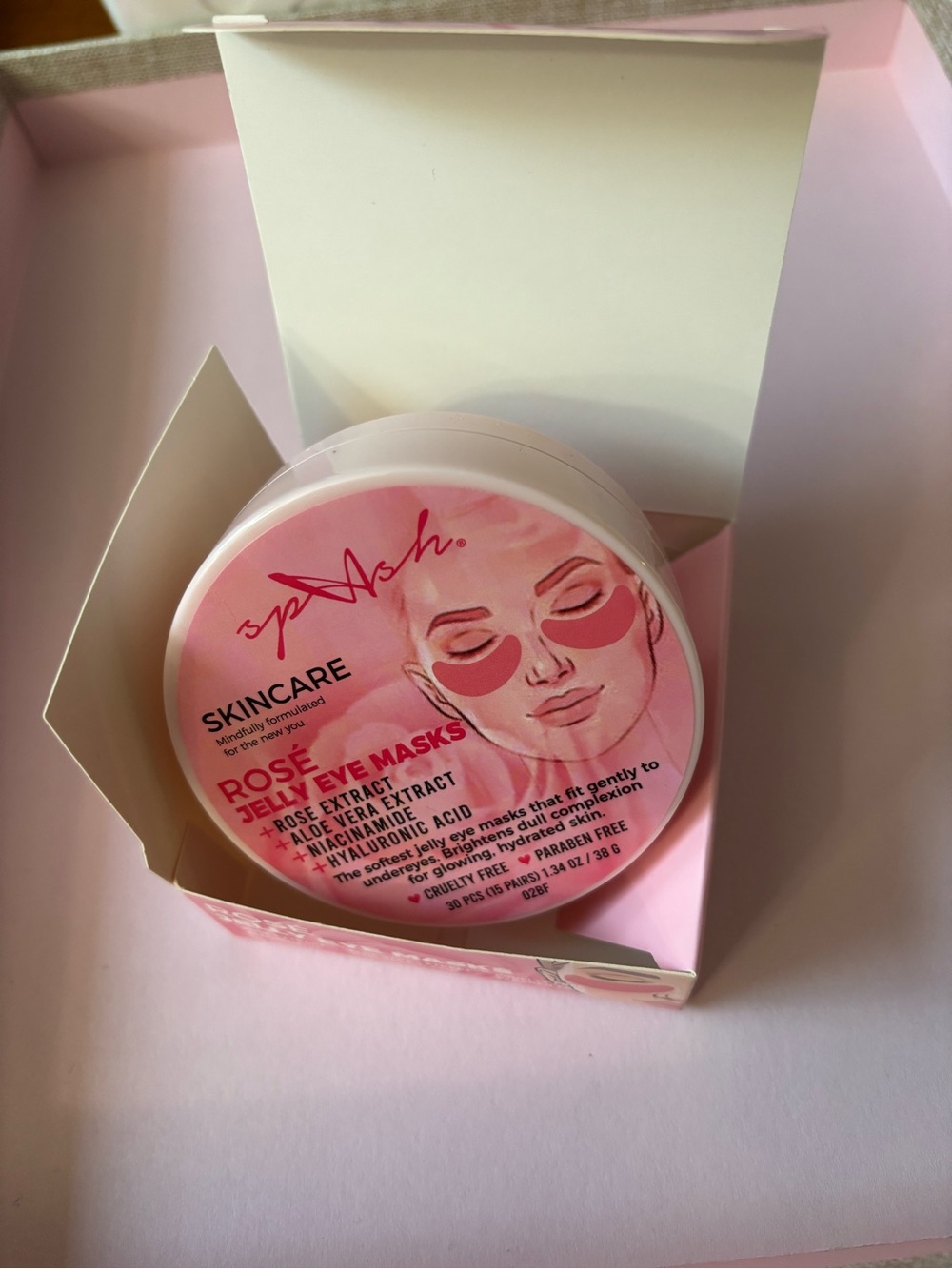Rose Jelly Eye Masks - Pink Hydrating Under-Eye Patches